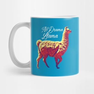 No Drama Llama - Red Fiery Tritone Design Mug